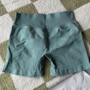 Teal Biker Shorts